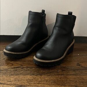 Sonoma Girls Black Lug Sole Ankle Boots